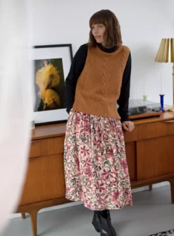 THOUGHT Faye Lenzing EcoVero Dobby Skirt 8 -GlamMode Store tuc143343502 Pink R Z001A 1