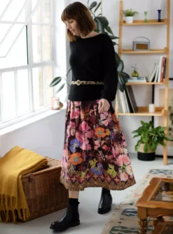 THOUGHT Emelia Tencel Midi Skirt 6 13 THOUGHT Emelia Tencel Midi Skirt 6 -GlamMode Store tuc143347845 Red R Z001A