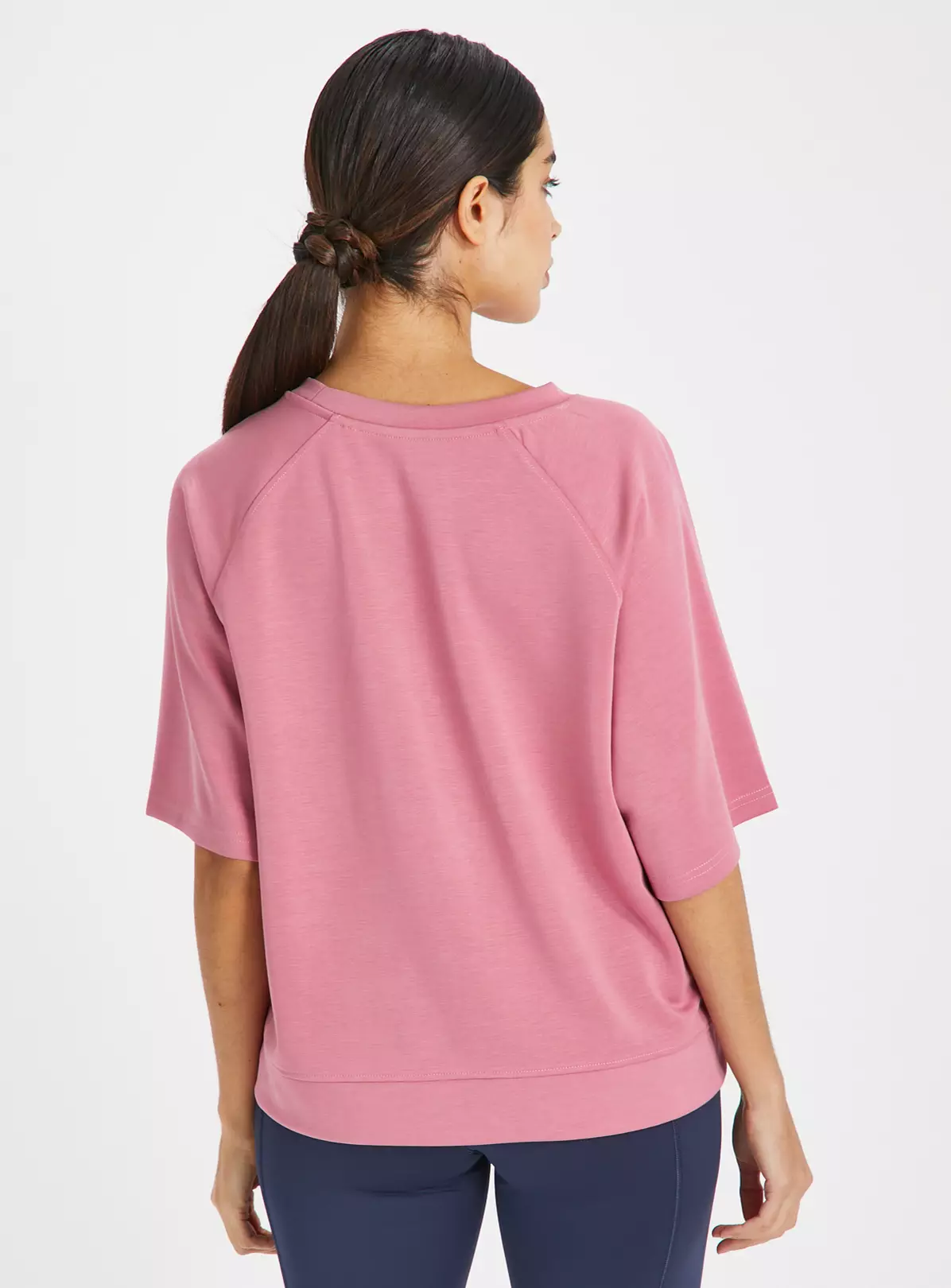 Active Pink Modal Yoga T-Shirt XL 2 Active Pink Modal Yoga T-Shirt XL