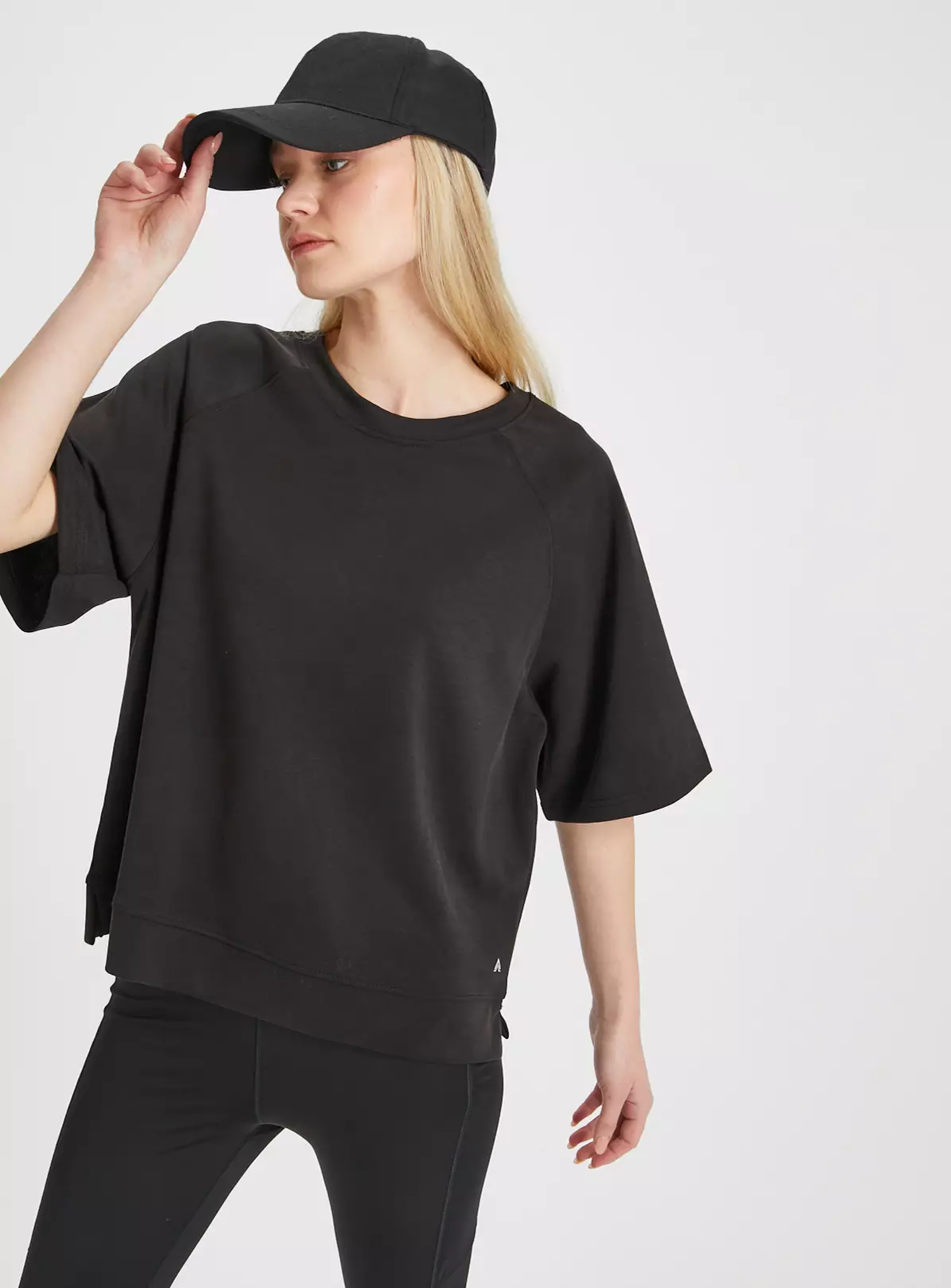 Active Dark Grey Modal Yoga T-Shirt L 3 Active Dark Grey Modal Yoga T-Shirt L - Image 2