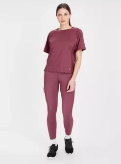 Active Plum Ribbed Coord T-Shirt XL