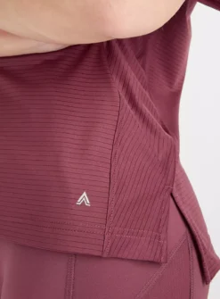 Active Plum Ribbed Coord T-Shirt XL 8 Active Plum Ribbed Coord T-Shirt XL -GlamMode Store tuc143411982 Plum R Z003A