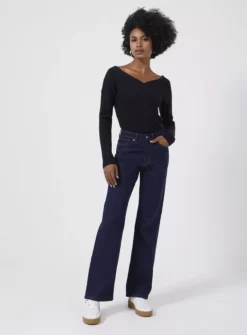 FRENCH CONNECTION Stretch Wide Jean 10 -GlamMode Store tuc143414542 Indigo R Z002A 1