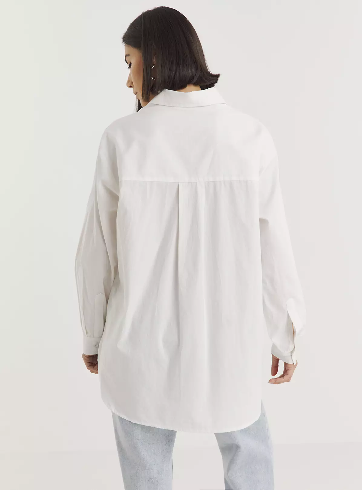 SIMPLY BE White Cotton Poplin Shirt 16 6 SIMPLY BE White Cotton Poplin Shirt 16 - Image 4