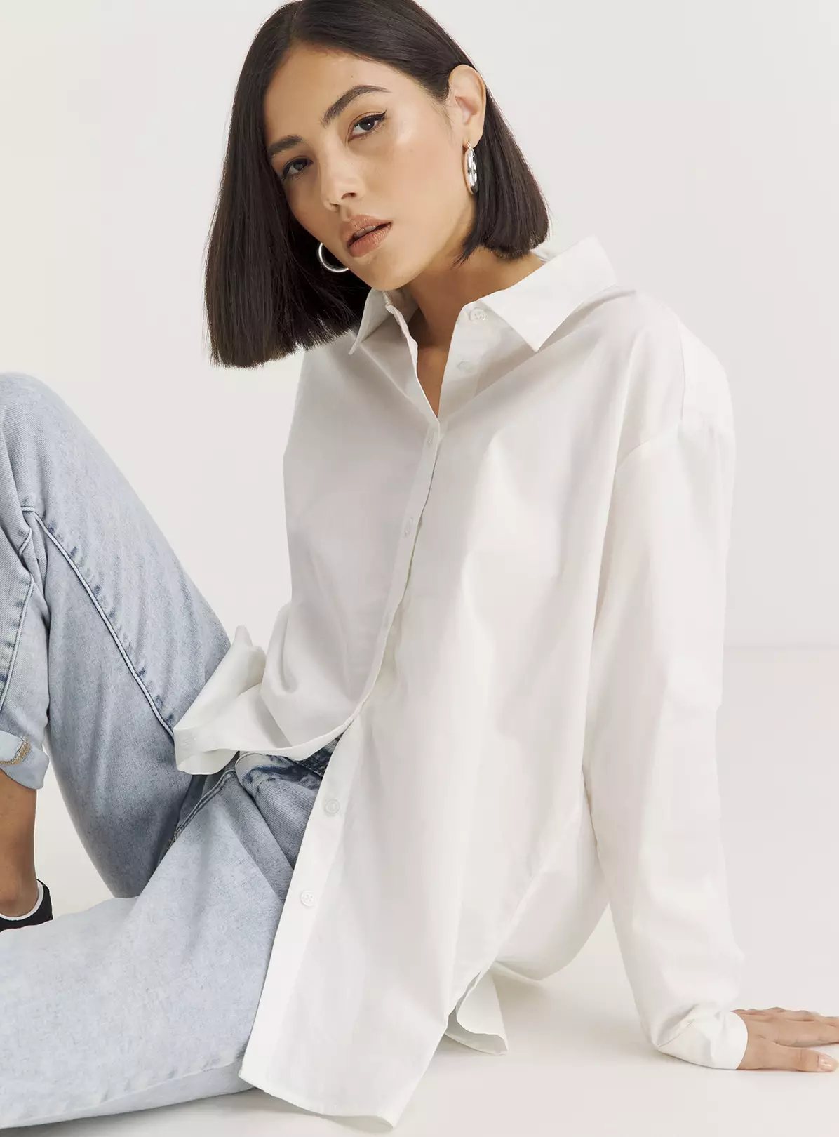 SIMPLY BE White Cotton Poplin Shirt 16 5 SIMPLY BE White Cotton Poplin Shirt 16 - Image 3