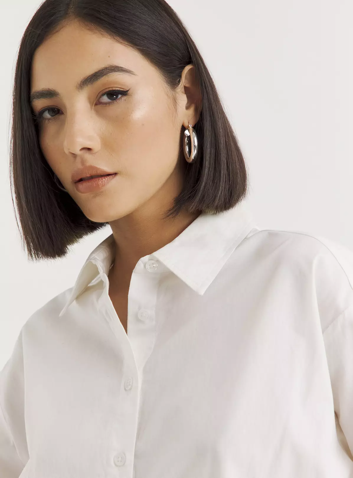 SIMPLY BE White Cotton Poplin Shirt 16 4 SIMPLY BE White Cotton Poplin Shirt 16 - Image 2
