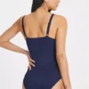 Navy Textured Colour Block Swimsuit10 -GlamMode Store tuc143452274 Navy R Z004A 1