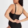 Black V-Neck Swimsuit 22