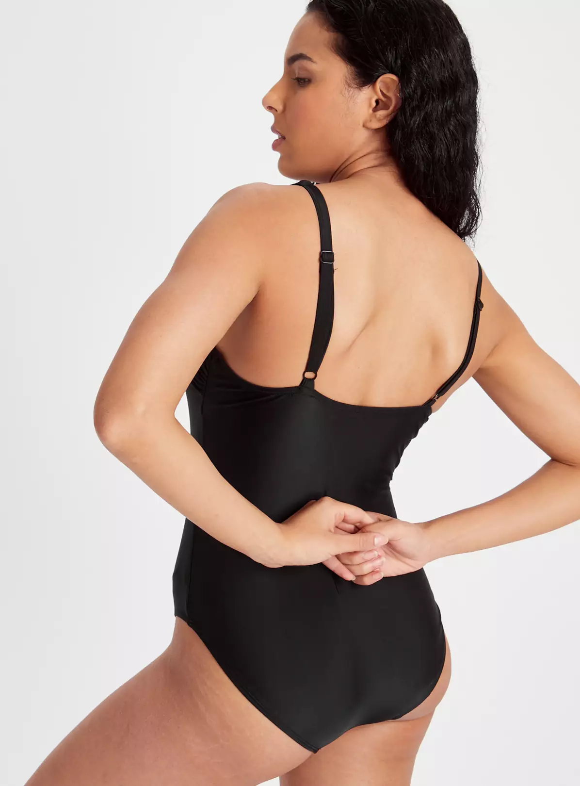 Black V-Neck Swimsuit 22 3 Black V-Neck Swimsuit 22