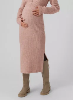 MAMALICIOUS MIsla Knit Midi Skirt M -GlamMode Store tuc143463387 Light20Pink R Z001A