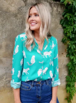 ANORAK Snow Leopards Nicky Long Sleeve Shirt 10 10 ANORAK Snow Leopards Nicky Long Sleeve Shirt 10 -GlamMode Store tuc143482748 Green R Z002A