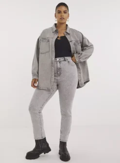 SIMPLY BE Grey Lara Slim Jean 18