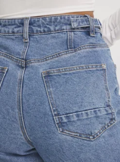 SIMPLY BE High Rise Straight Leg Blue Cargo Jean 20 -GlamMode Store tuc143591426 Blue R Z003A