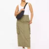 Khaki Utility Cargo Maxi Skirt 18 -GlamMode Store tuc143647792 Khaki R Z002A