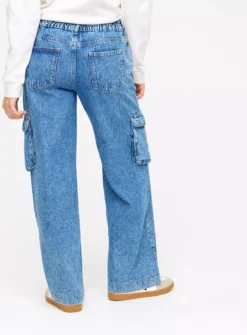 Mid Denim Utility Wide Leg Jeans 18L -GlamMode Store tuc143675435 Mid20Denim R Z004A