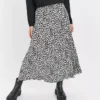 Mono Animal Print Pleated Midaxi Skirt 12 -GlamMode Store tuc143686337 Mono R Z001A