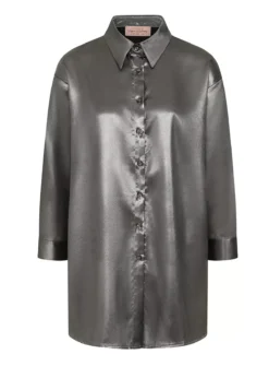 VOGUE WILLIAMS Metallic Shirt 18 10 VOGUE WILLIAMS Metallic Shirt 18 -GlamMode Store tuc143702051 Silver R Z003A