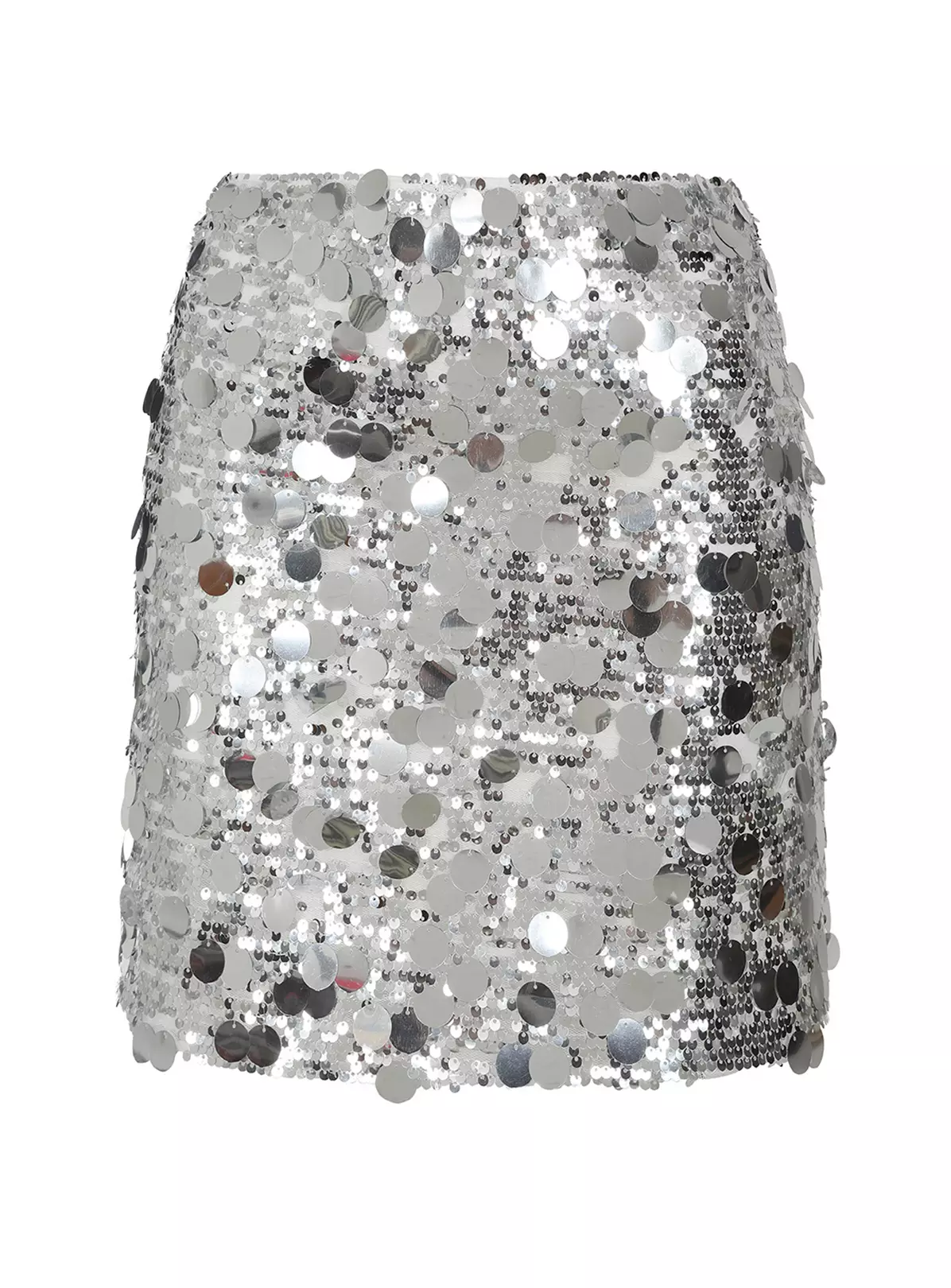 VOGUE WILLIAMS Silver Sequin Skirt 14 5 VOGUE WILLIAMS Silver Sequin Skirt 14 - Image 3