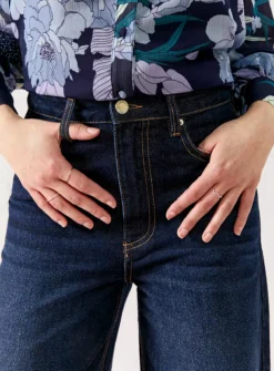 EVERBELLE Dark Rinse Wash Wide Leg Jean 8