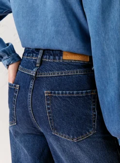 EVERBELLE Mid Indigo Wide Leg Jeans 20 -GlamMode Store tuc143718440 Denim R Z003A