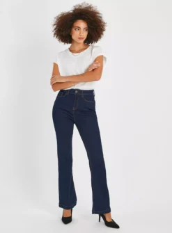 Dark Denim Rinse Flared Jeans16L