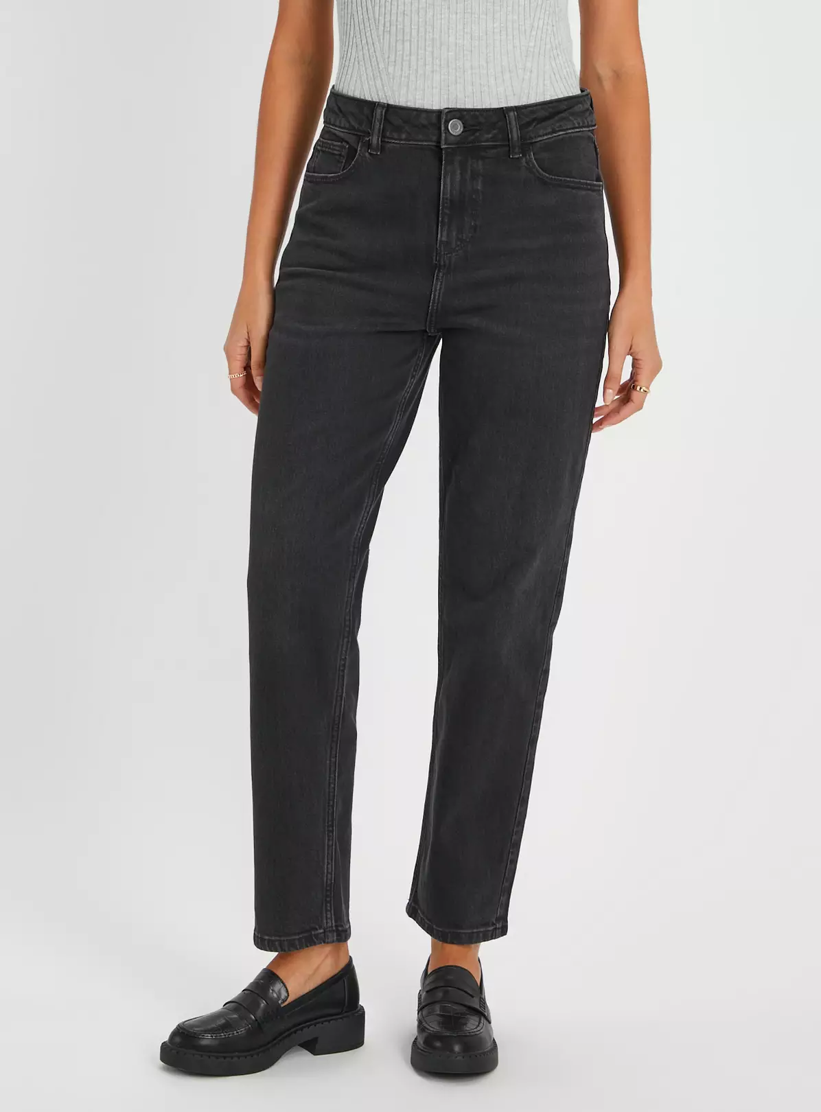 Black Relaxed Straight Leg Jeans16R 4 Black Relaxed Straight Leg Jeans16R - Image 2