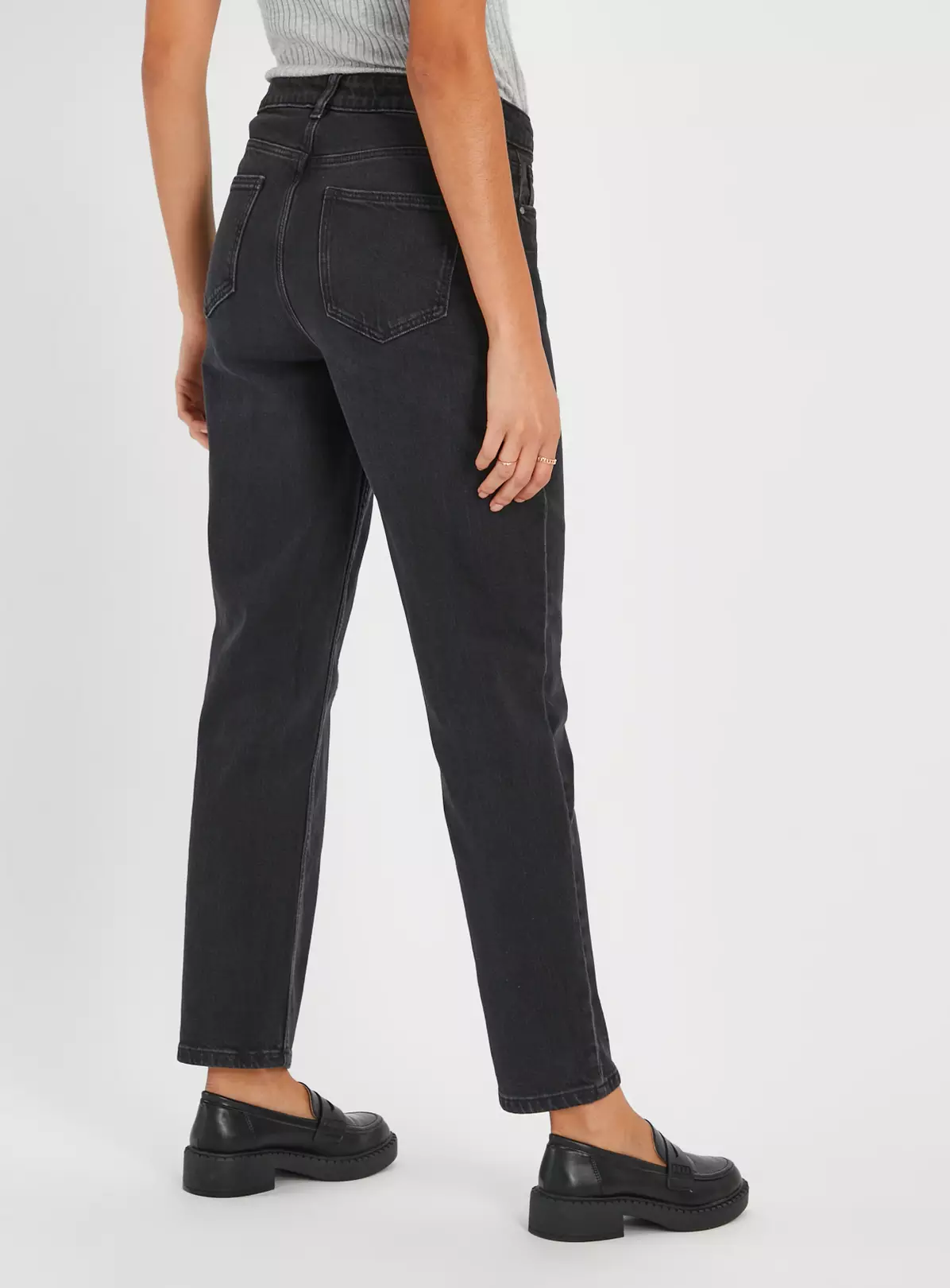 Black Relaxed Straight Leg Jeans16R 6 Black Relaxed Straight Leg Jeans16R - Image 4