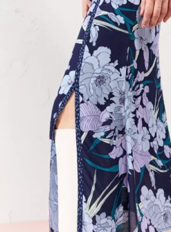 EVERBELLE Spring Peony Side Split Maxi Skirt 18 -GlamMode Store tuc143744331 Multi20Coloured R Z003A