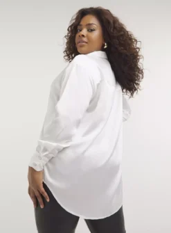 SIMPLY BE Ivory Relaxed Fit Satin Shirt 14 9 SIMPLY BE Ivory Relaxed Fit Satin Shirt 14 -GlamMode Store tuc143850248 Ivory R Z002A