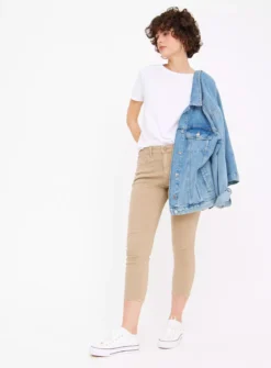 Stone Skinny Crop Jeans 20 -GlamMode Store tuc143873378 Stone R Z001A