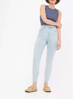 Light Denim High Waisted Tencel Skinny Jeans 8L