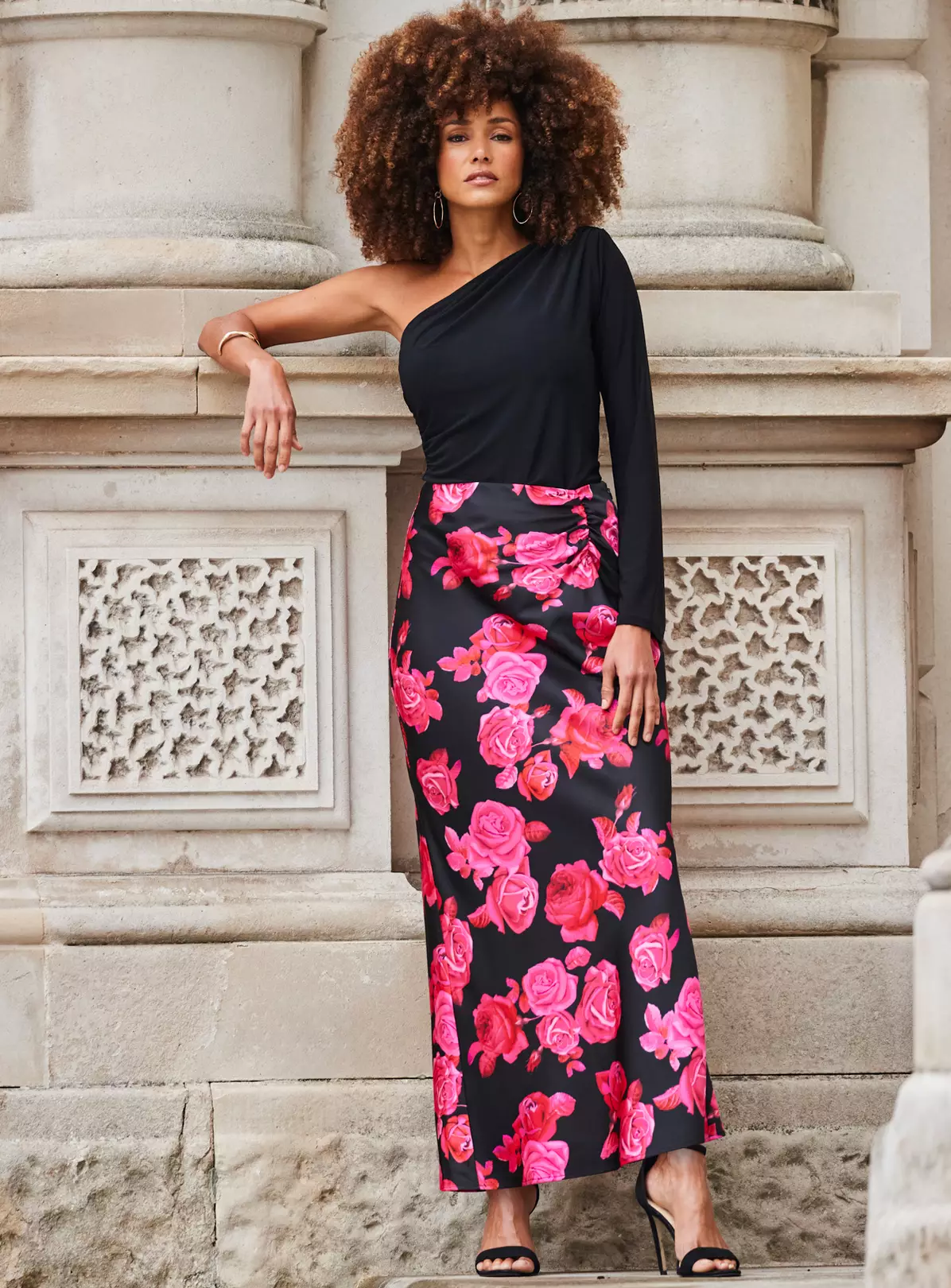 SOSANDAR Satin Slip Skirt With Ruching 16 4 SOSANDAR Satin Slip Skirt With Ruching 16 - Image 2