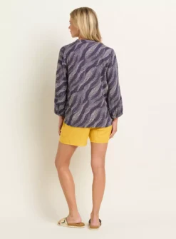 BRAKEBURN Flowing Dots Blouse 20 -GlamMode Store tuc144063043 Navy R Z002A