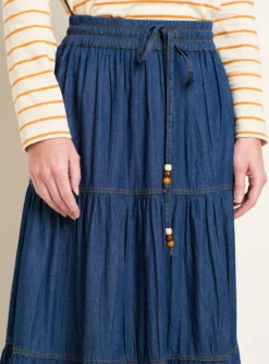 BRAKEBURN Denim Maxi Skirt 14 -GlamMode Store tuc144063481 Blue R Z004A