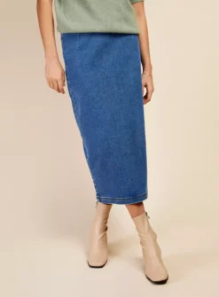 VOGUE WILLIAMS Denim Midi Skirt 18 10 VOGUE WILLIAMS Denim Midi Skirt 18 -GlamMode Store tuc144112829 Blue R Z002A 1