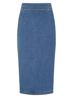 VOGUE WILLIAMS Denim Midi Skirt 10 11 VOGUE WILLIAMS Denim Midi Skirt 10 -GlamMode Store tuc144112829 Blue R Z003A