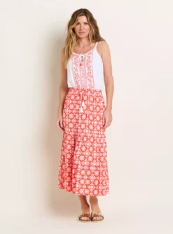 BRAKEBURN Moroccan Tile Skirt 16 -GlamMode Store tuc144113725 Coral R Z004A 1