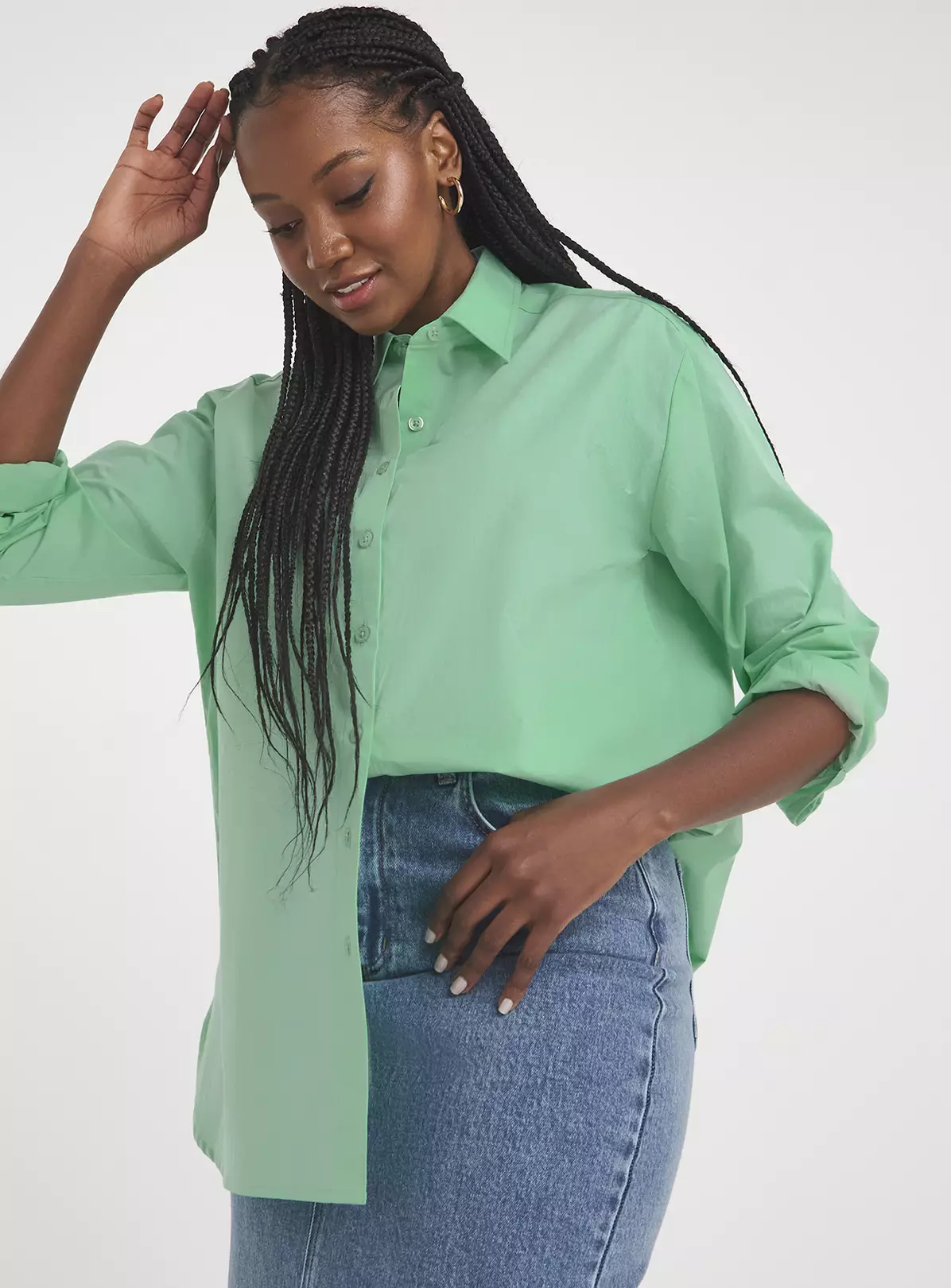 SIMPLY BE Relaxed Cotton Poplin Shirt 32 5 SIMPLY BE Relaxed Cotton Poplin Shirt 32 - Image 3