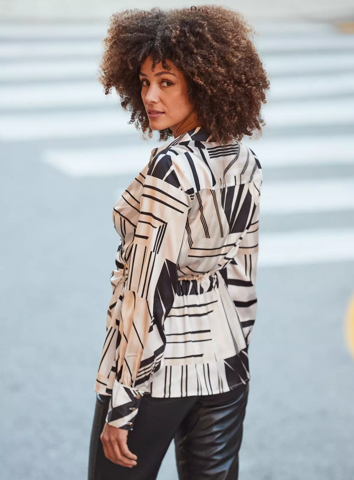 SOSANDAR Ivory Conversational Mock Wrap Shirt 16 2 SOSANDAR Ivory Conversational Mock Wrap Shirt 16