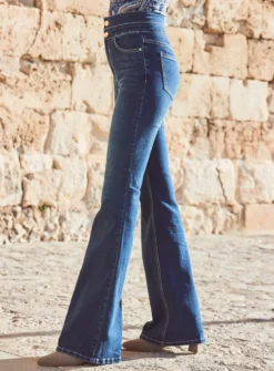 SOSANDAR Black Blue Contour Waist Kickflare 12 -GlamMode Store tuc144174456 Dark20Blue R Z003A