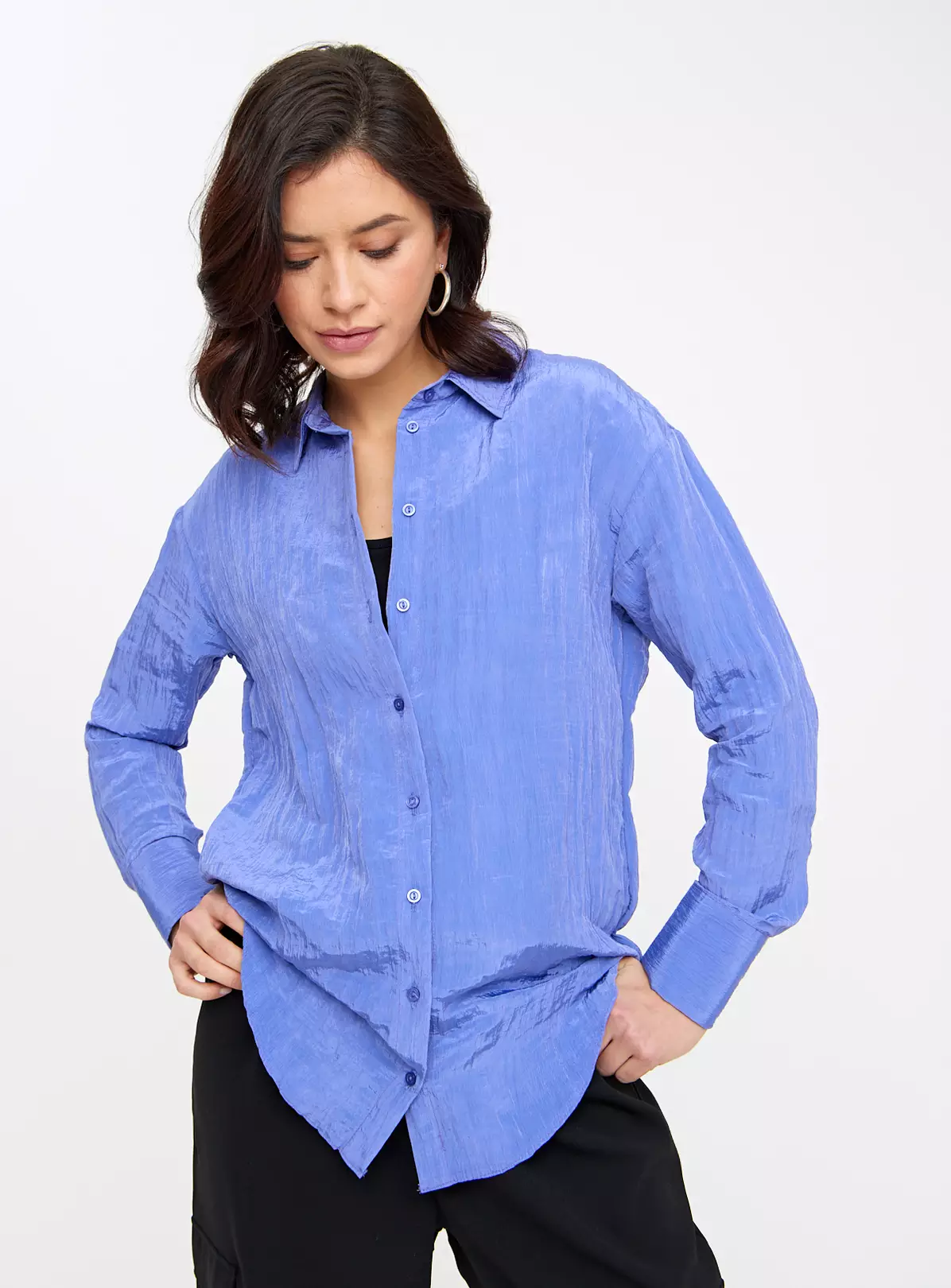 Purple Crinkle Oversized Shirt 14 6 Purple Crinkle Oversized Shirt 14 - Image 4