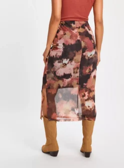 Abstract Stroke Mesh Midaxi Skirt 20