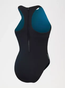 SPEEDO Womens Racer Zip Swimsuit With Integrated Swim Bra 16 9 SPEEDO Womens Racer Zip Swimsuit With Integrated Swim Bra 16 -GlamMode Store tuc144263213 Black R Z002A