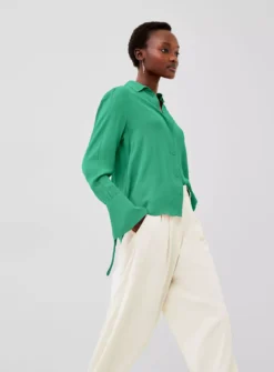 FRENCH CONNECTION Cecile Crepe Shirt XL 8 FRENCH CONNECTION Cecile Crepe Shirt XL -GlamMode Store tuc144278722 Green R Z002A