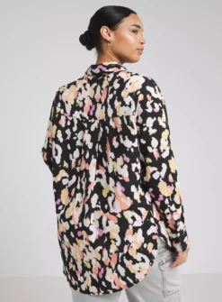 SIMPLY BE Large Scale Leopard Relaxed Shirt 18