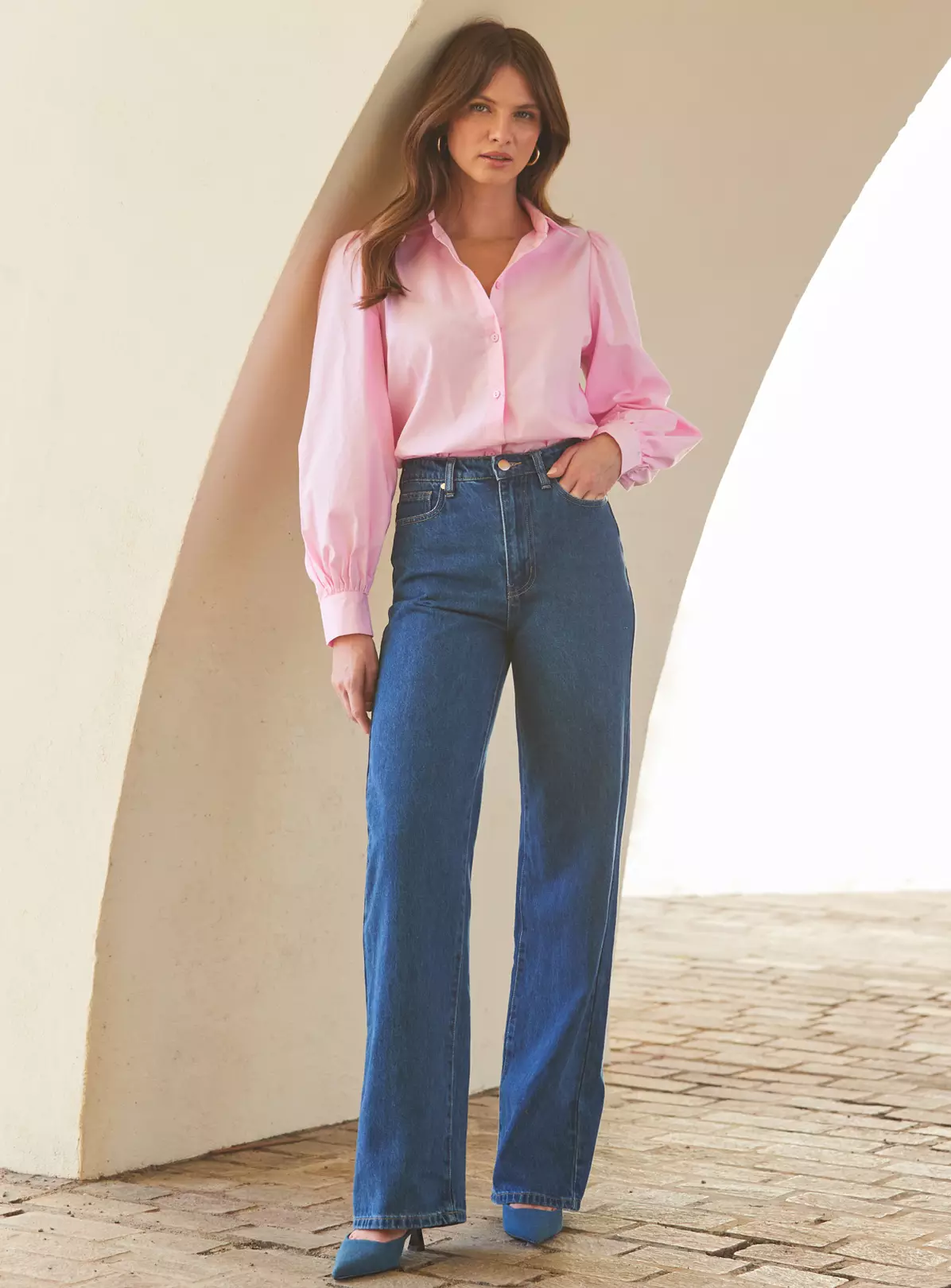 SOSANDAR Hot Pink Relaxed Fit Blouson Sleeve Shirt 10 3 SOSANDAR Hot Pink Relaxed Fit Blouson Sleeve Shirt 10