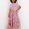 JOE BROWNS Paisley Print Shirred Maxi Skirt 16 -GlamMode Store tuc144404442 Purple R Z001A 1