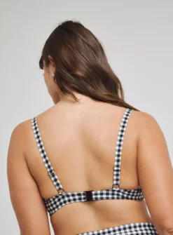 FIGLEAVES Tailor Underwired Non Pad Wrap Plunge Bikini Top 32G