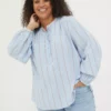 FATFACE Mallie Stripe Shirt 16 1 FATFACE Mallie Stripe Shirt 16 -GlamMode Store tuc144499664 Blue R Z004A