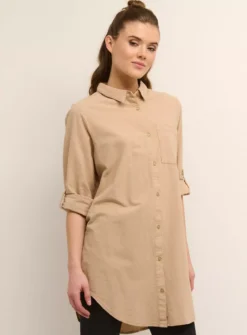 KAFFE Naya Tunic Shirt Yellow 16 -GlamMode Store tuc144666098 Yellow R Z001A